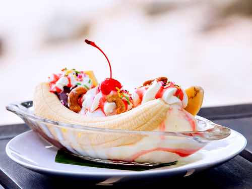 Get the old fashioned banana split recipes once used by soda jerks and ice cream parlors. These homemade banana splits are so delicious and so easy to make.