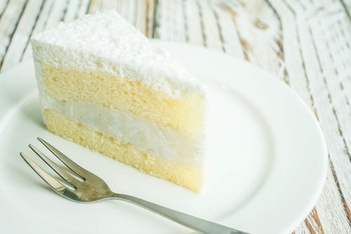 Slice of Easter White Cake