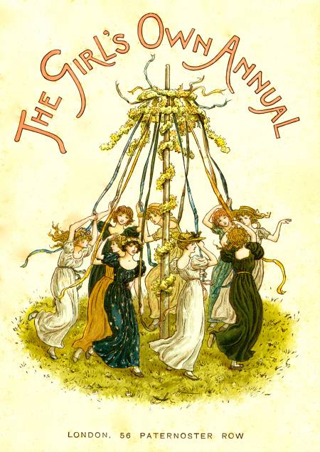 Illustrated Watercolor Frontispiece by Kate Greenaway 1846-1901