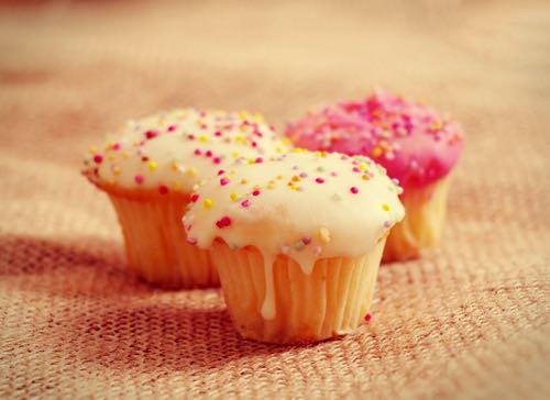 Homemade Cupcakes Topped With Frosting