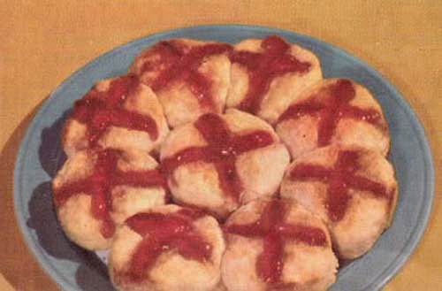 Yummy Hot Cross Biscuits on a Plate