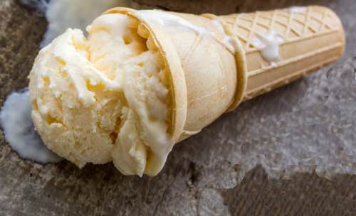 Lemon Ice Cream Cone