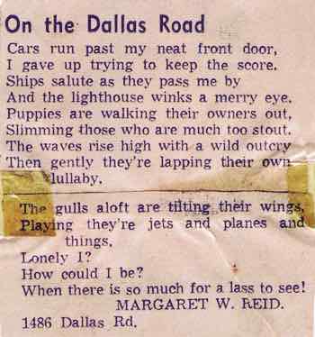 On the Dallas Road Poem