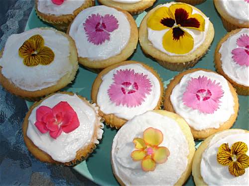 Fresh Flower Cupcakes