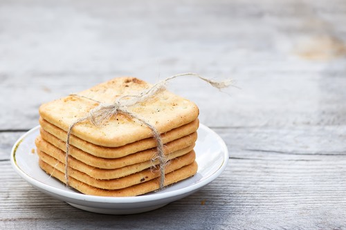 Small Pile of Saltine Crackers