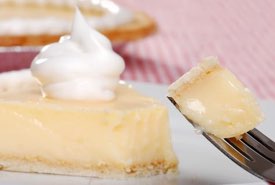 Slice of Banana Cream Pie with Whipped Cream Topping