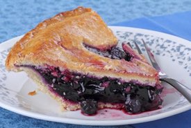 Slice of Old Fashioned Blueberry Pie