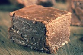 Piece of Homemade Chocolate Fudge