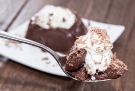 Chocolate Pudding Topped with Whipped Cream