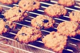 Raisin Drop Cookies Warm from the Oven