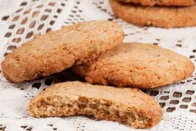 Oatmeal Cookies on an Old Time Lace Tablecloth