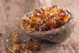 Gum Arabic Crystals in a Bowl