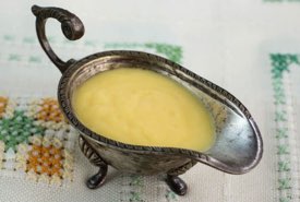 Renaissance Custard in an Antique Sauce Boat