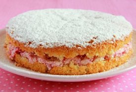 Victorian Sandwich Cake with Raspberry Jam Filling