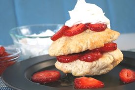 Strawberry Shortcake with an Old Time Biscuit Base